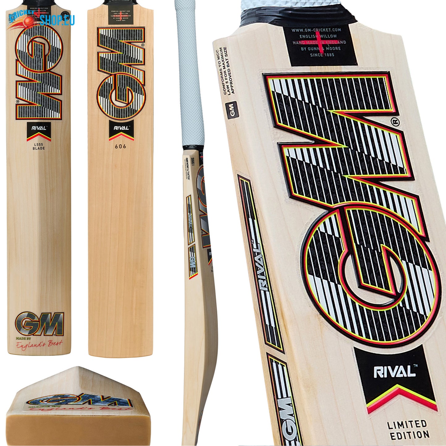 Gunn And Moore Rival 606 English Willow Cricket Bat