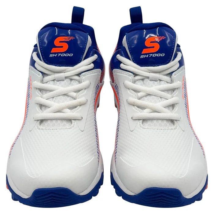 Shine New Edition 7000 Cricket Shoes (Orange & Blue)