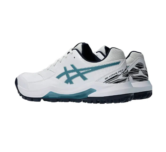 Asics Gel-Lethal Field 2 Cricket Shoes White/Athlantis Blue