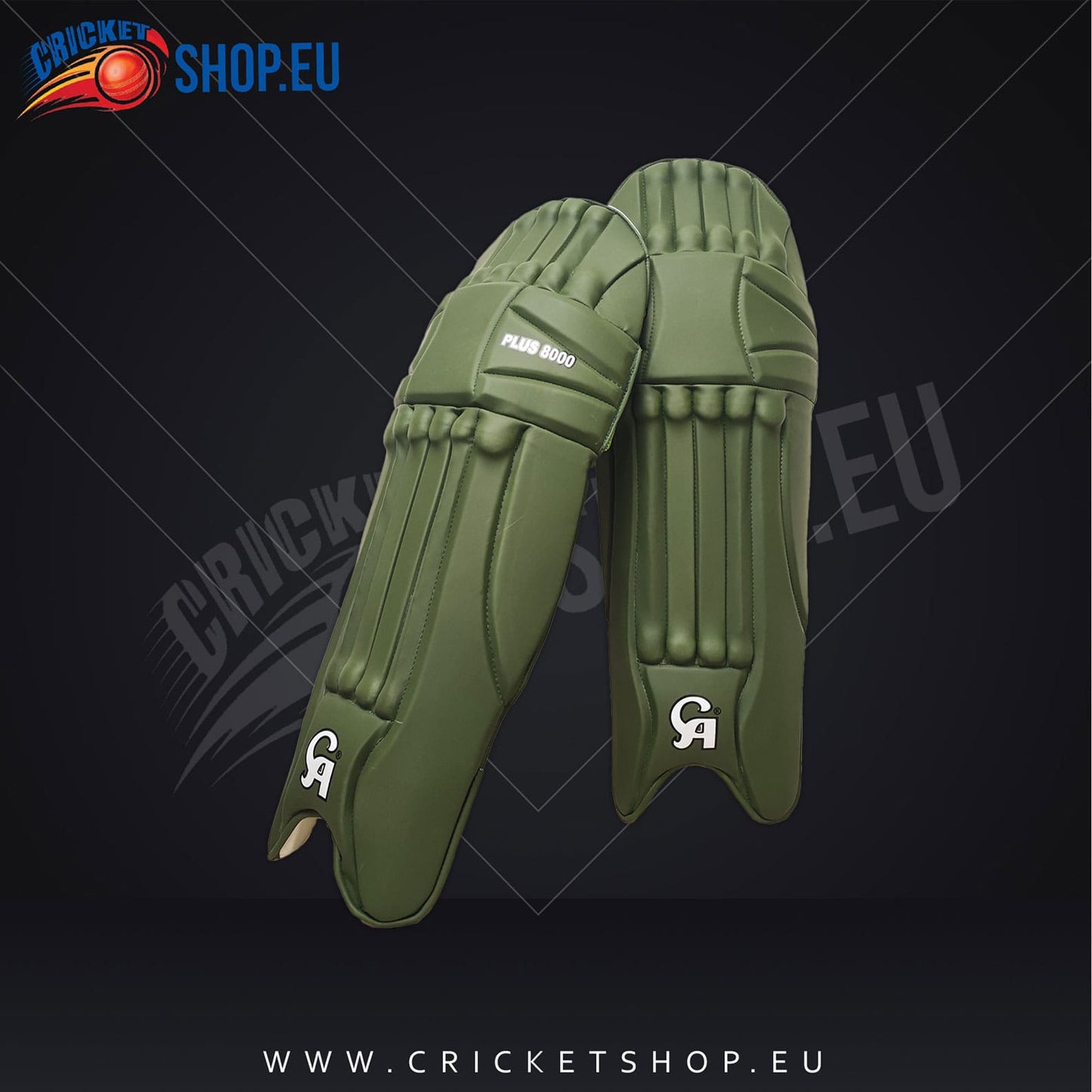 CA Plus 8000 Batting Pads Green Ambi