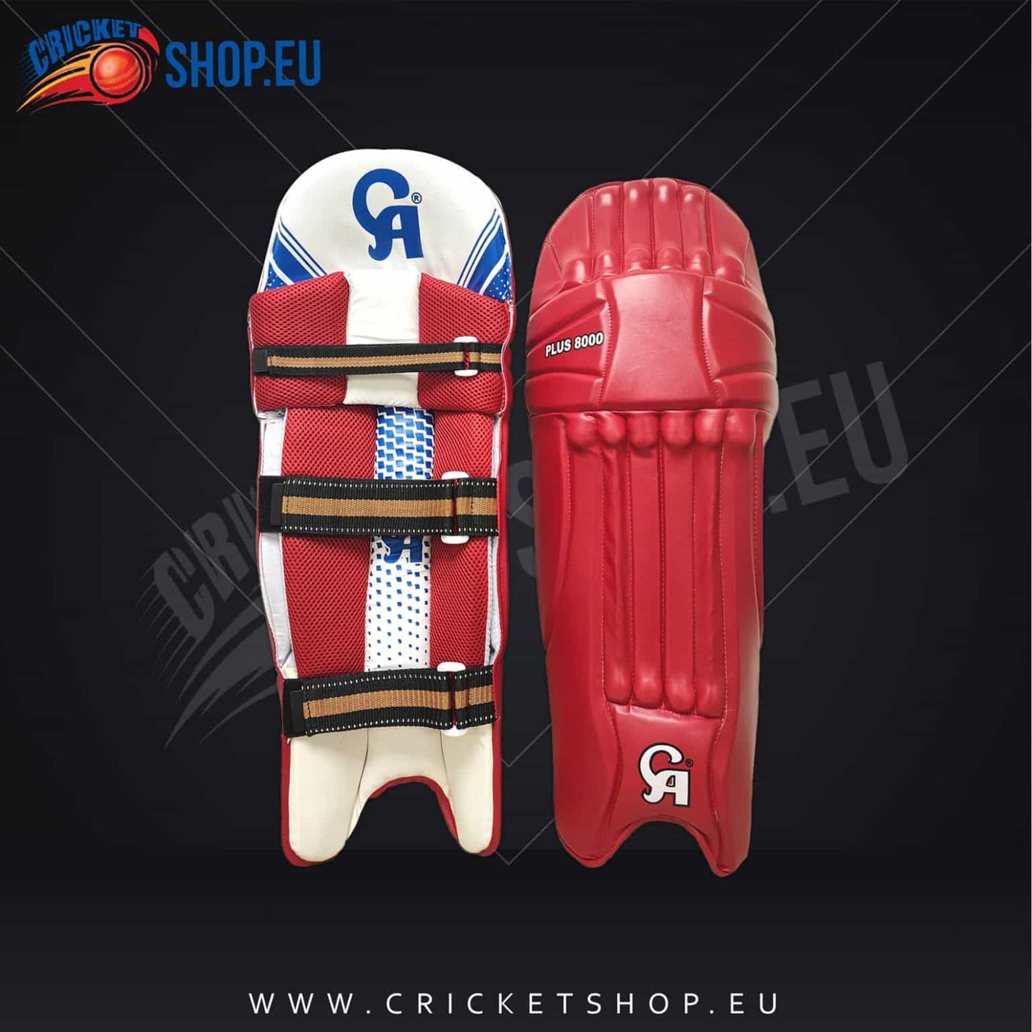 CA Plus 8000 Batting Pads Red Ambi