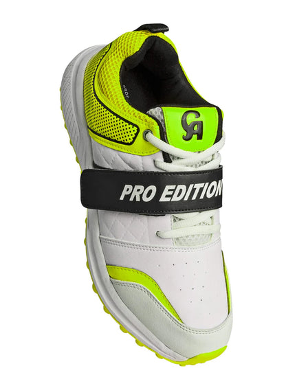 CA Pro Edition Cricket Shoes White/Yellow