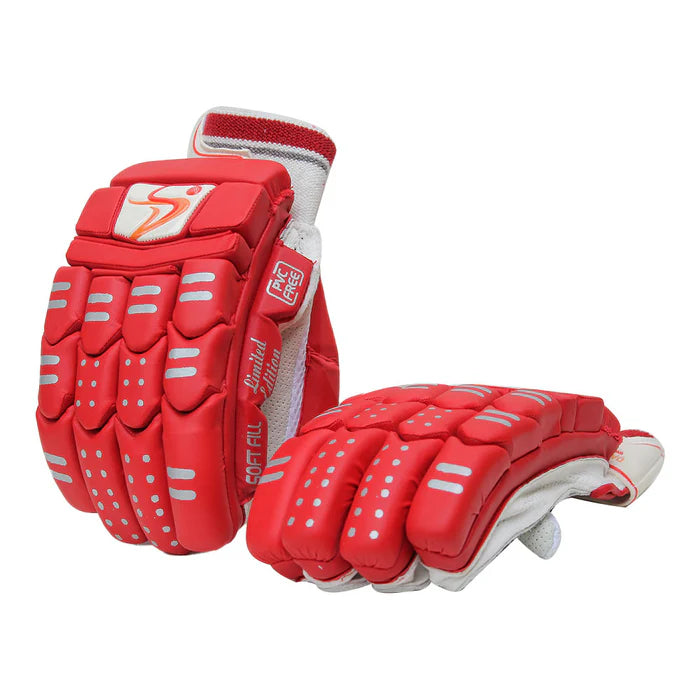 DS Red Cricket Pads And Gloves Set