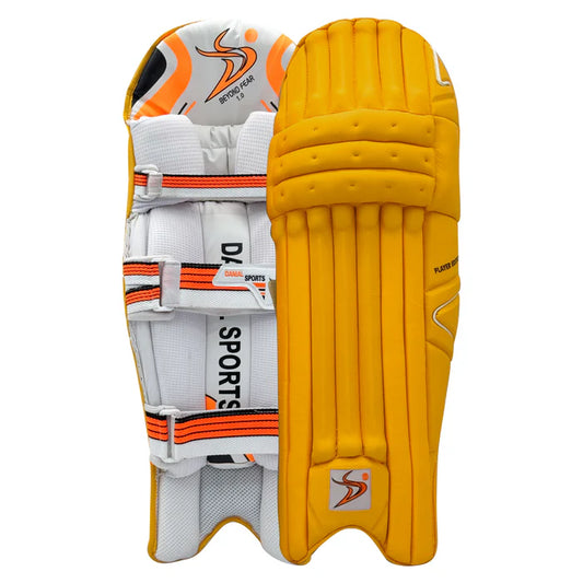 DS 1.0 Yellow Cricket Batting Pads Adult