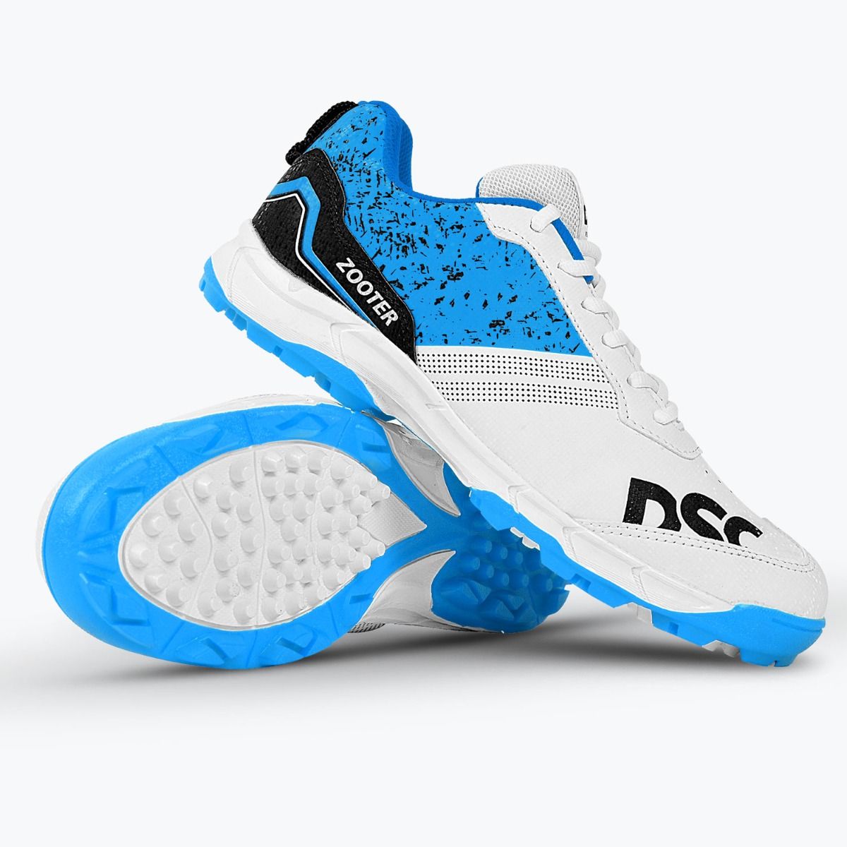 DSC Zooter Cricket Shoes (White-Blue)