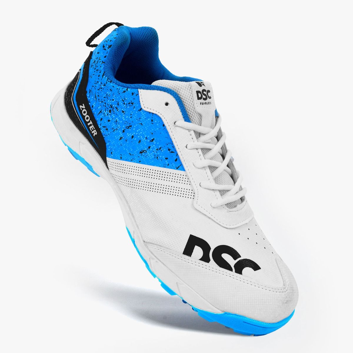 DSC Zooter Cricket Shoes (White-Blue)