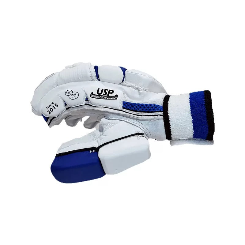 DS Sports 1.0 White Blue Batting Gloves Youth