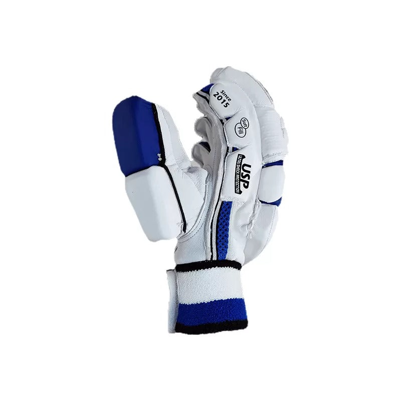 DS Sports 1.0 White Blue Batting Gloves Youth