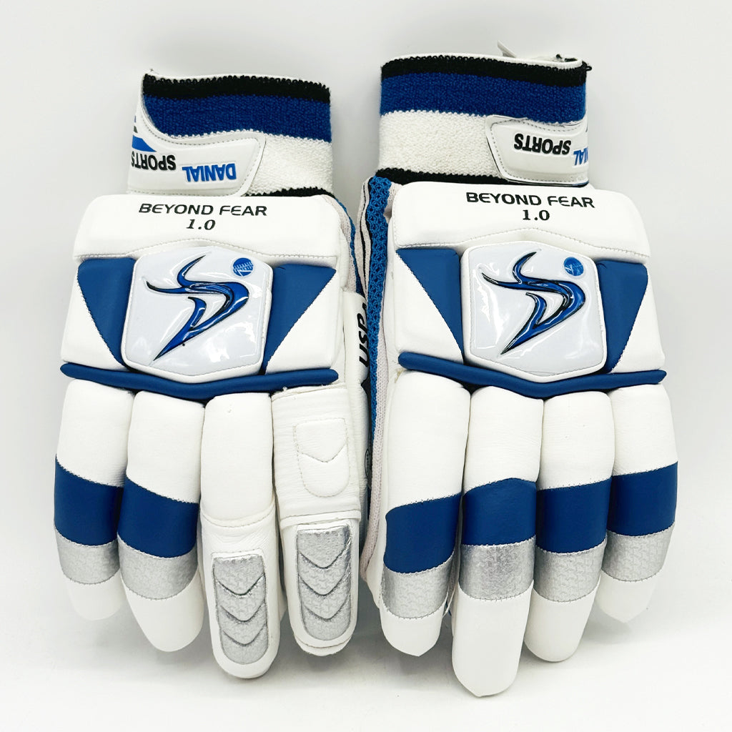 DS Sports D 1.0 White Blue Batting Gloves Adult