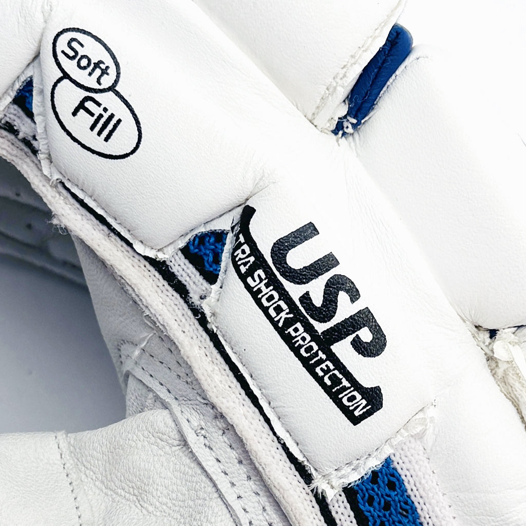 DS Sports D 1.0 White Blue Batting Gloves Adult