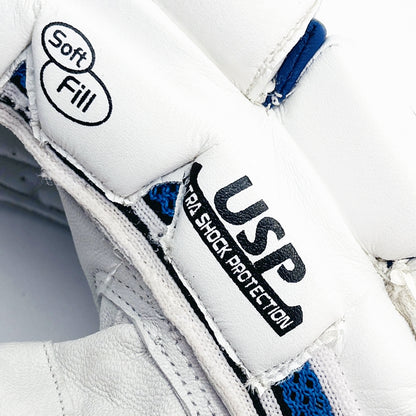 DS Sports D 1.0 White Blue Batting Gloves Adult