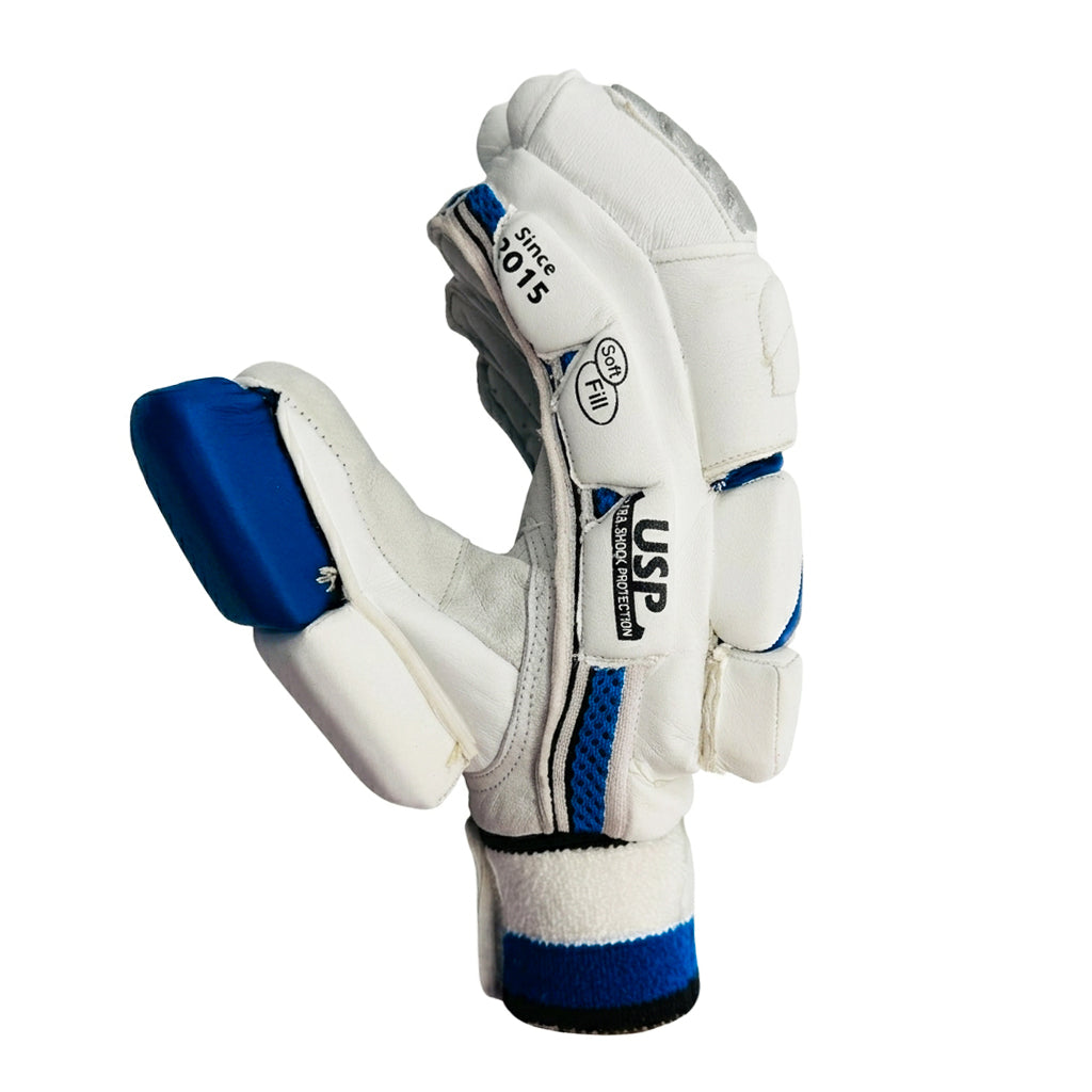 DS Sports D 1.0 White Blue Batting Gloves Adult