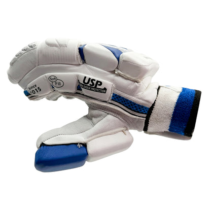 DS Sports D 1.0 White Blue Batting Gloves Adult
