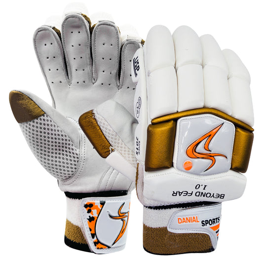 DS Sports D 1.0 White Gold Batting Gloves Youth