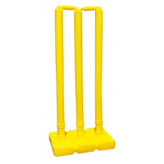 Plastic Cricket Stump Wicket Set (Yellow)