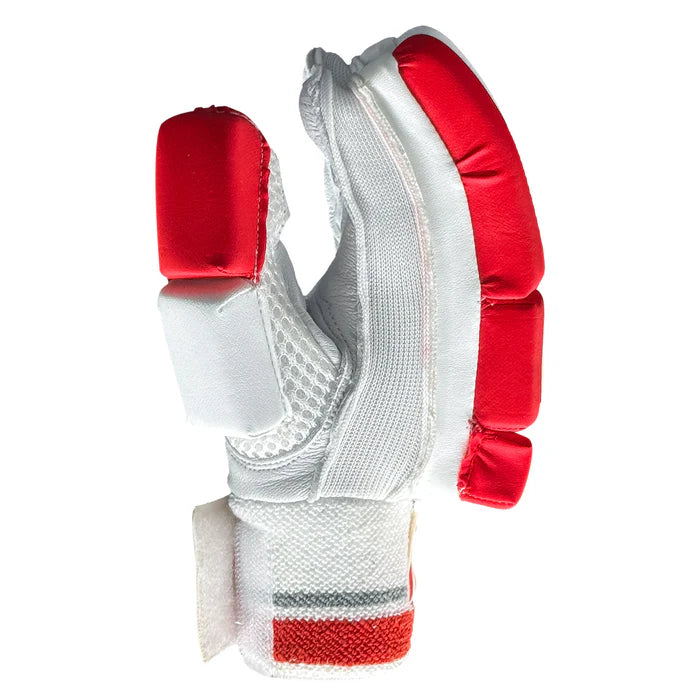 DS 1.3 Junior Batting Gloves White/Red