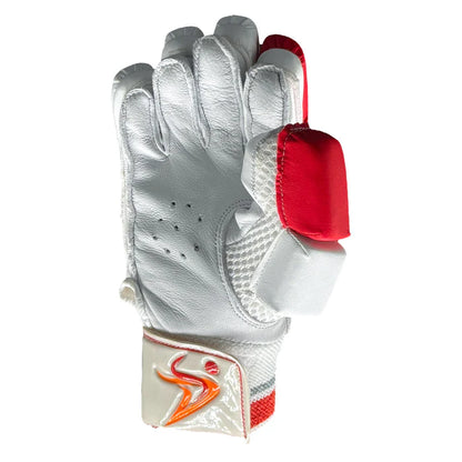 DS 1.3 Junior Batting Gloves White/Red