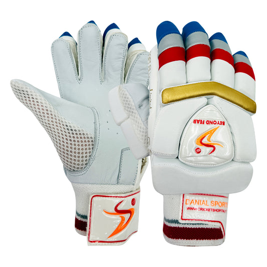 DS Sports Batting Gloves Youth (Red/Silver/Blue)