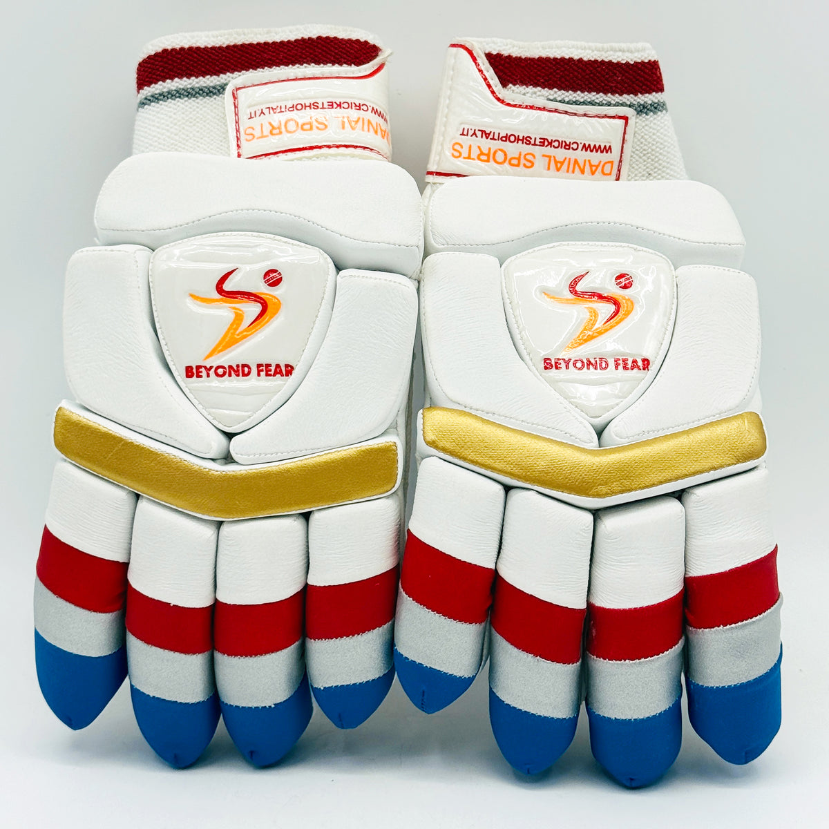 DS Sports Batting Gloves Youth (Red/Silver/Blue)
