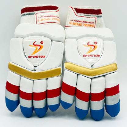 DS Sports Batting Gloves Youth (Red/Silver/Blue)
