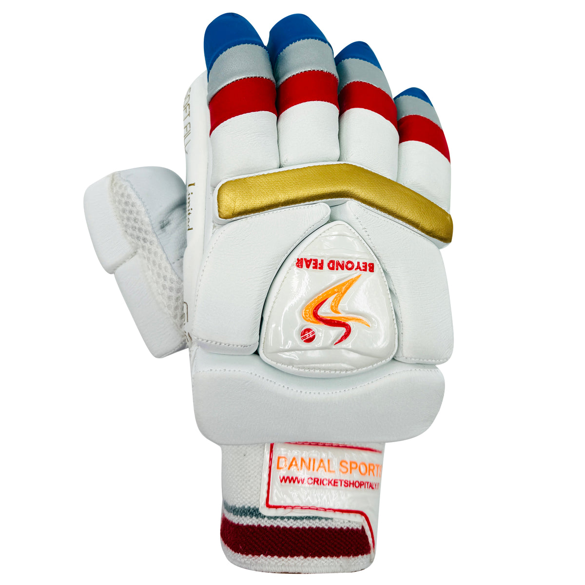 DS Sports Batting Gloves Youth (Red/Silver/Blue)