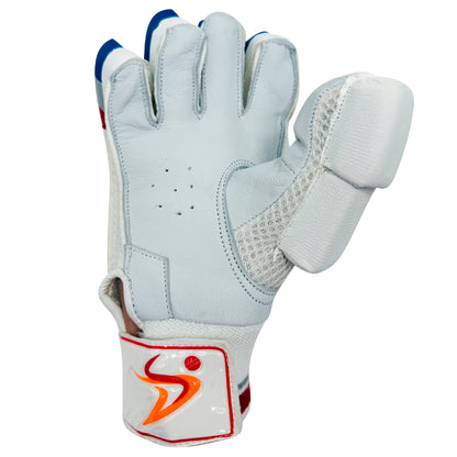 DS Sports Batting Gloves Youth (Red/Silver/Blue)