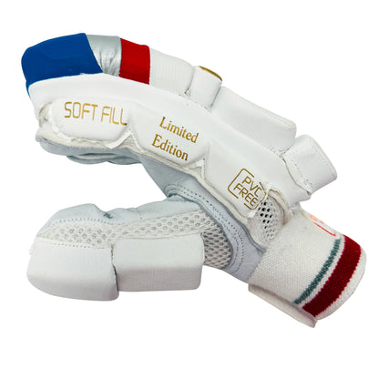 DS Sports Batting Gloves Youth (Red/Silver/Blue)