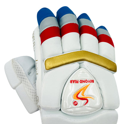 DS Sports Batting Gloves Youth (Red/Silver/Blue)
