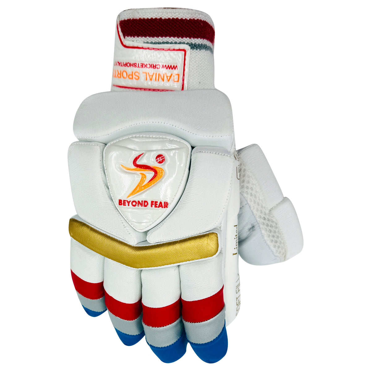 DS Sports Batting Gloves Youth (Red/Silver/Blue)