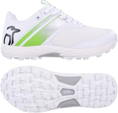 Kookaburra KC 3.0 Rubber Sole Cricket Shoe White/Lime