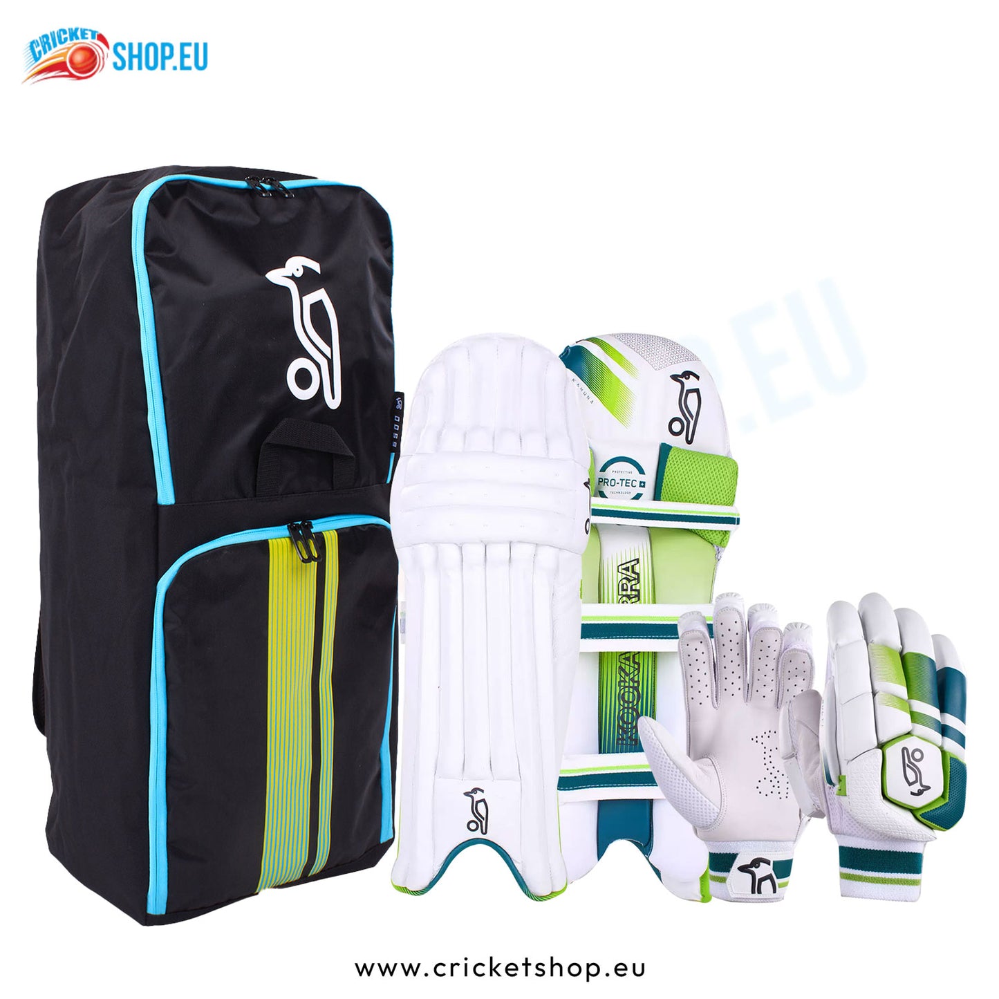 Kookaburra Kahuna 4.1 Gloves & Pads Set With Bag