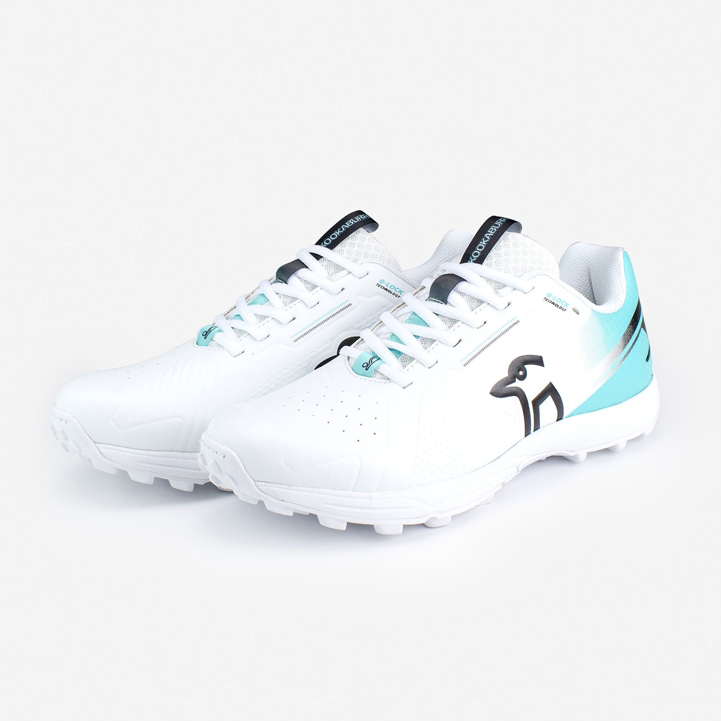 Kookaburra KC 3.0 Rubber Sole Cricket Shoes White/Aqua