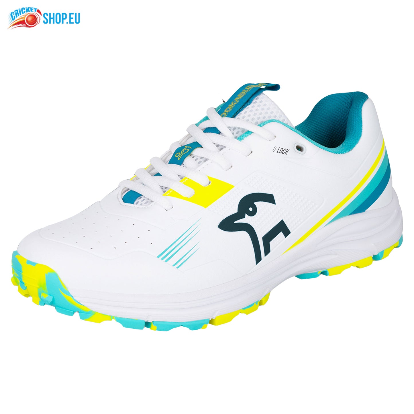 Kookaburra KC 3.0 Rubber Soled Cricket Shoes Aqua/Yellow