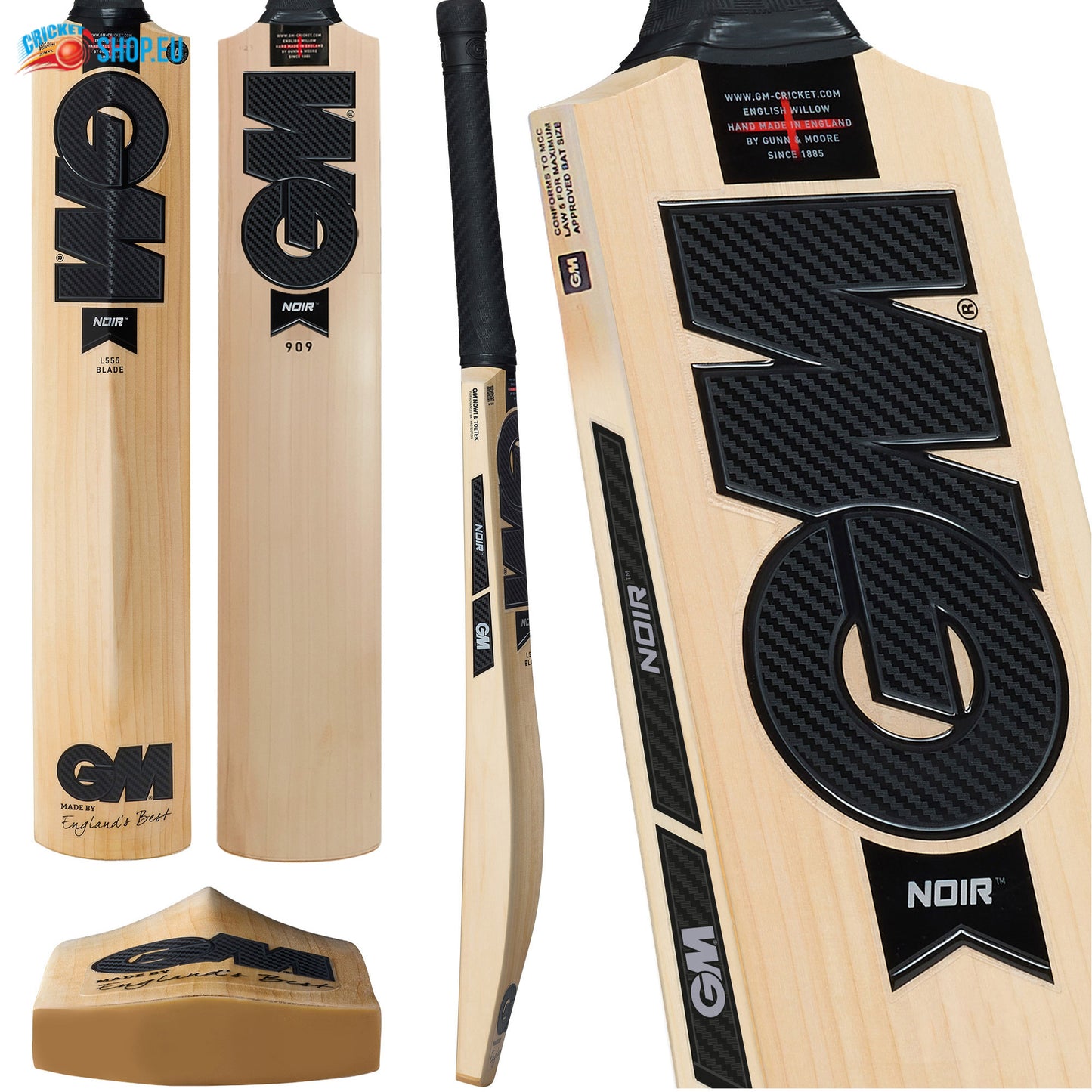 Gunn And Moore Noir 909 English Willow Cricket Bat