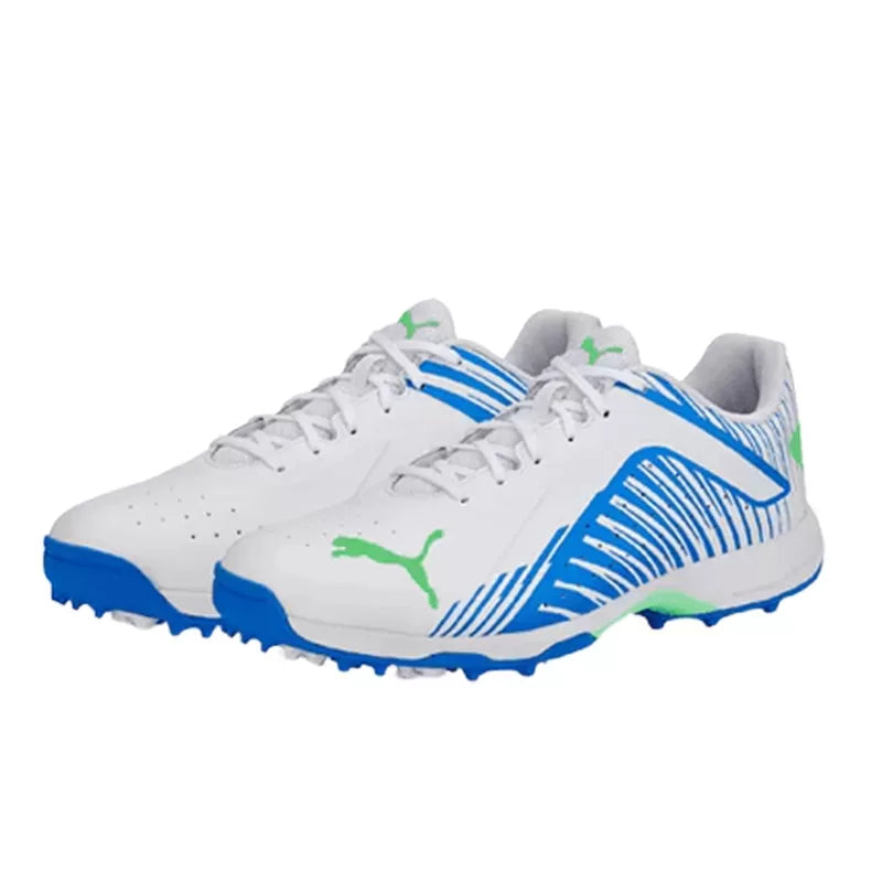 Puma 22 FH Rubber Cricket Shoes White-Bluemazing-Neon