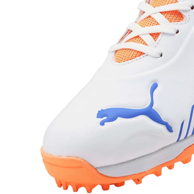 Puma 22 FH Rubber Cricket Shoes White-Orange