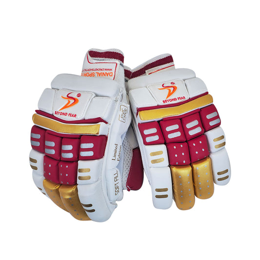 DS Sports Red/Gold Cricket Batting Gloves