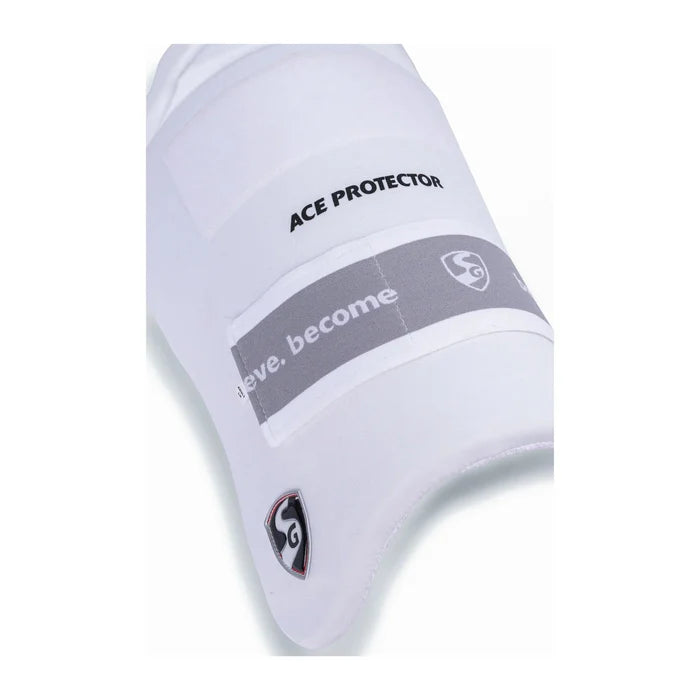 SG Ace Protector Cricket Thigh Pad (White)