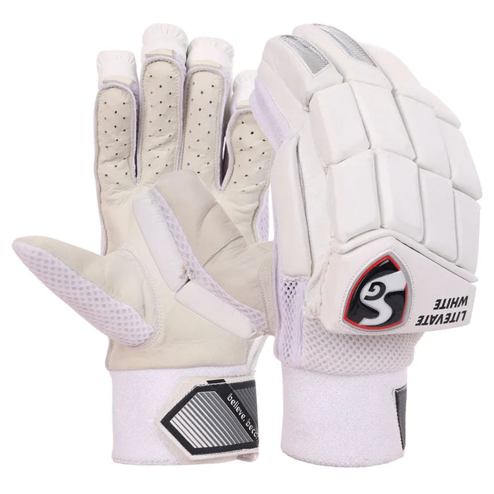 SG Litevate White Batting Gloves