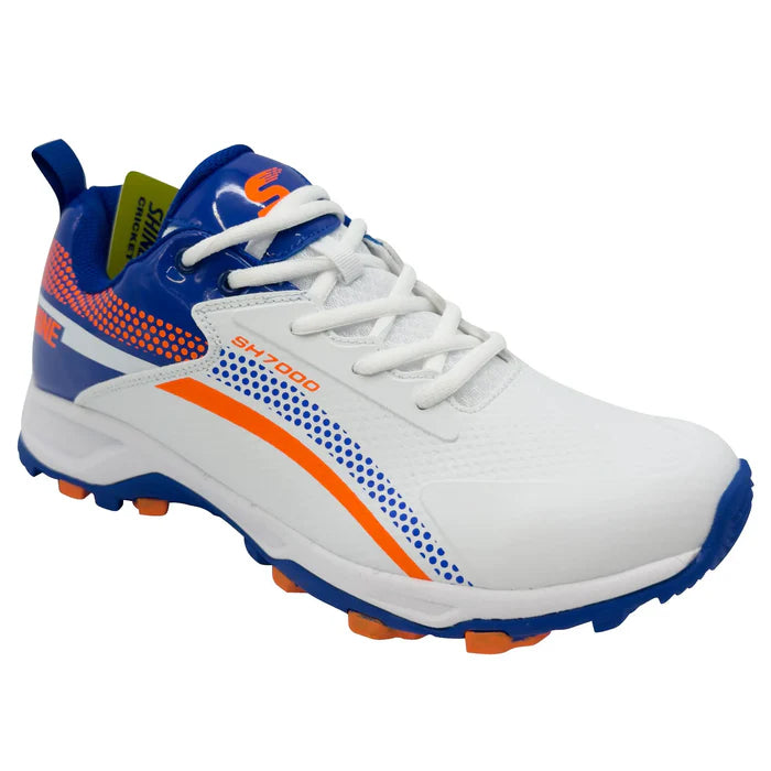Shine New Edition 7000 Cricket Shoes (Orange & Blue)