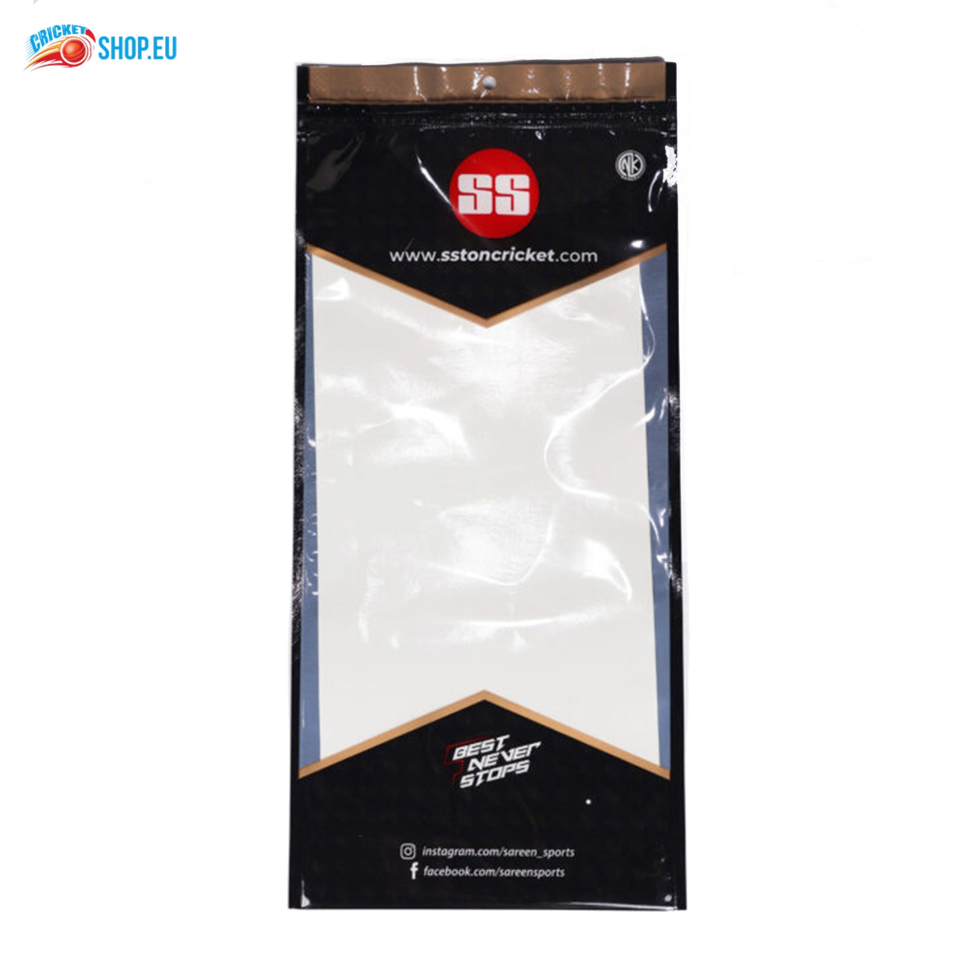 Packaged product with SS logo on a white background