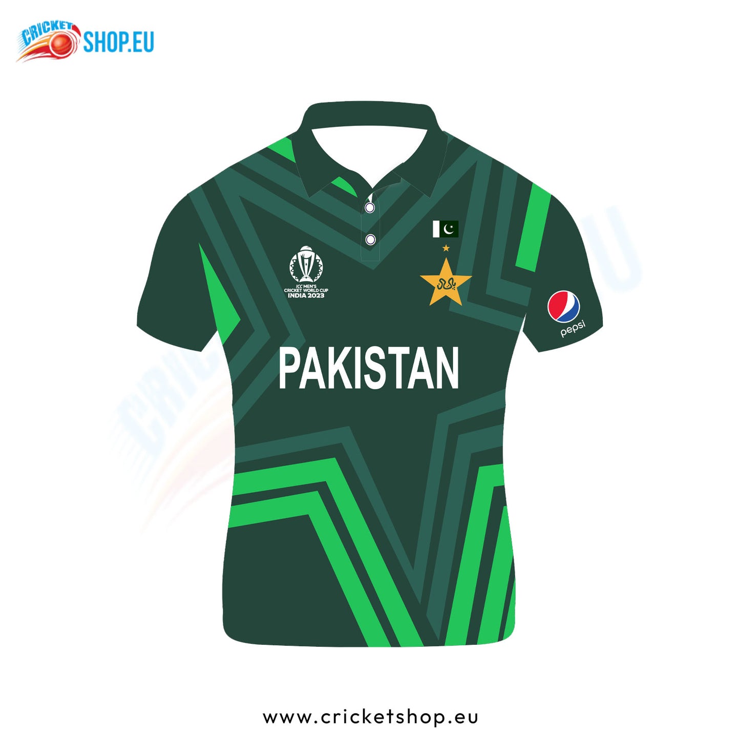 ICC Mens Pakistani World Cup Fan Shirt 2023