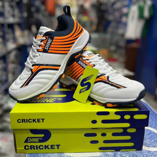 Shine 5000 Cricket Shoes White/Orange