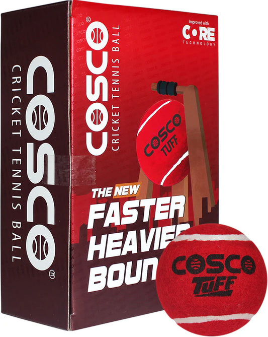 Cosco Tuff Cricket Heavy Tennis Ball Red