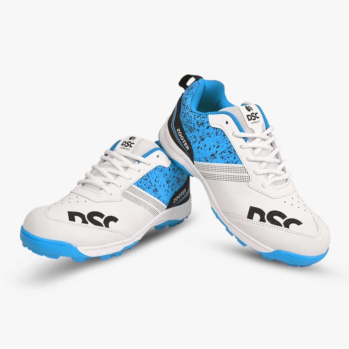 2023 DSC Zooter Cricket Shoes (White-Blue)