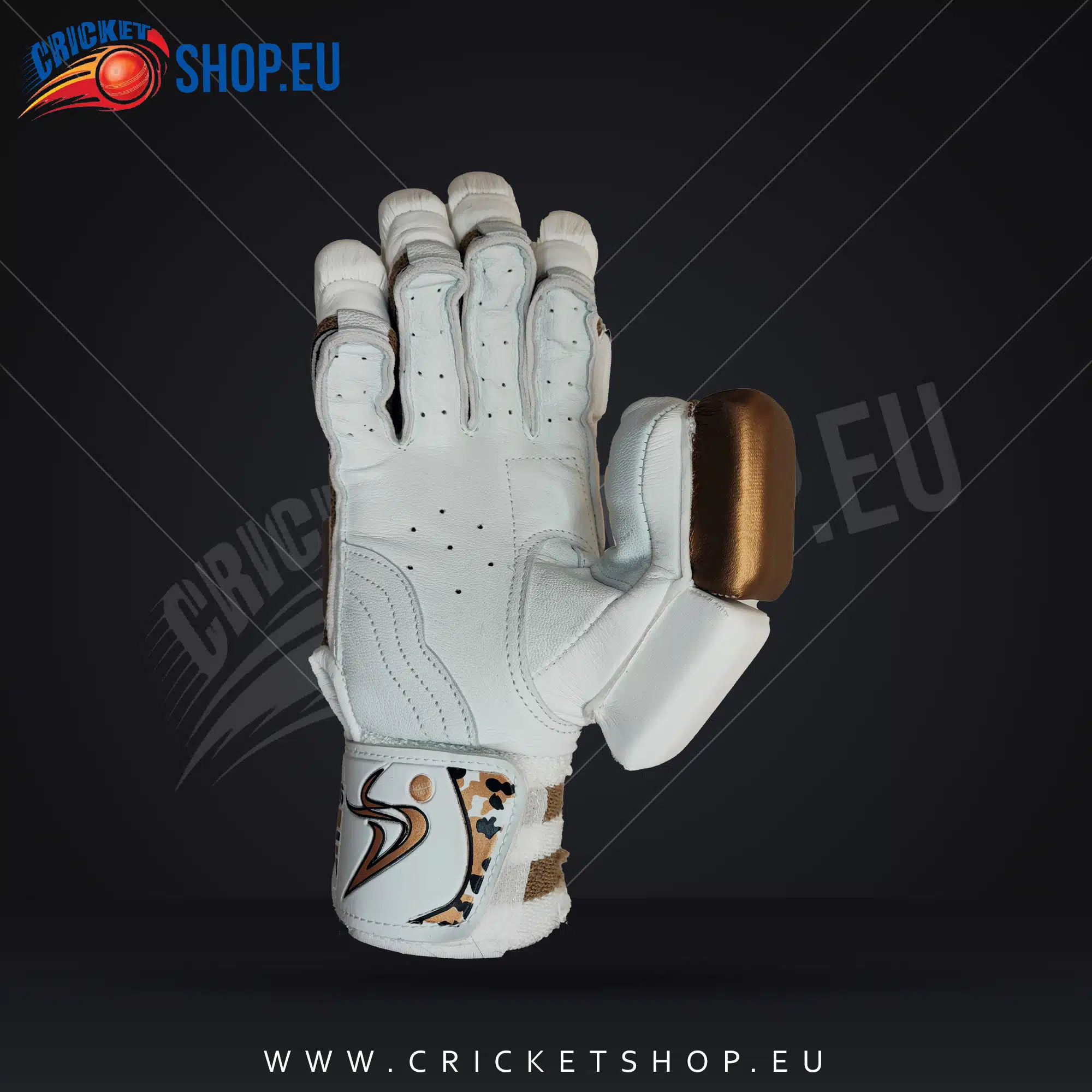 2023 DS Sports 1.0 White Gold Batting Gloves-Youth