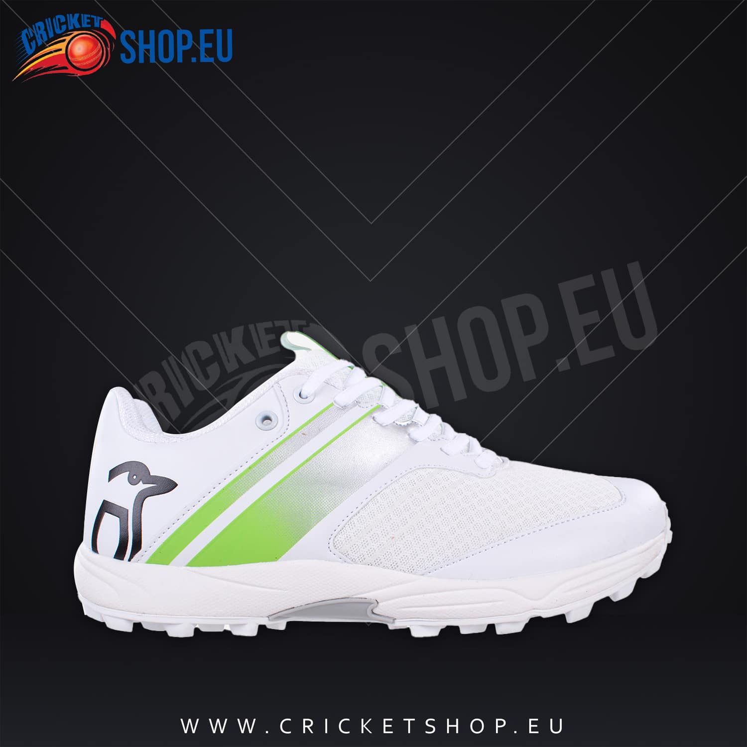 Kookaburra KC 3.0 Rubber Sole Cricket Shoes White/Lime