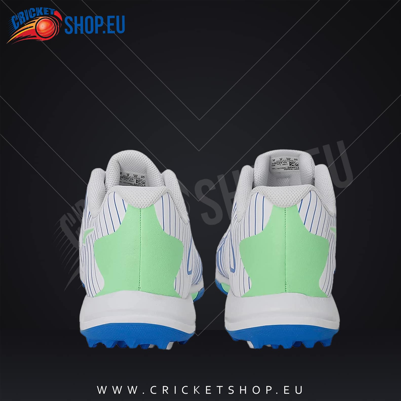 Puma 22 FH Rubber Cricket Shoes White-Bluemazing-Neon